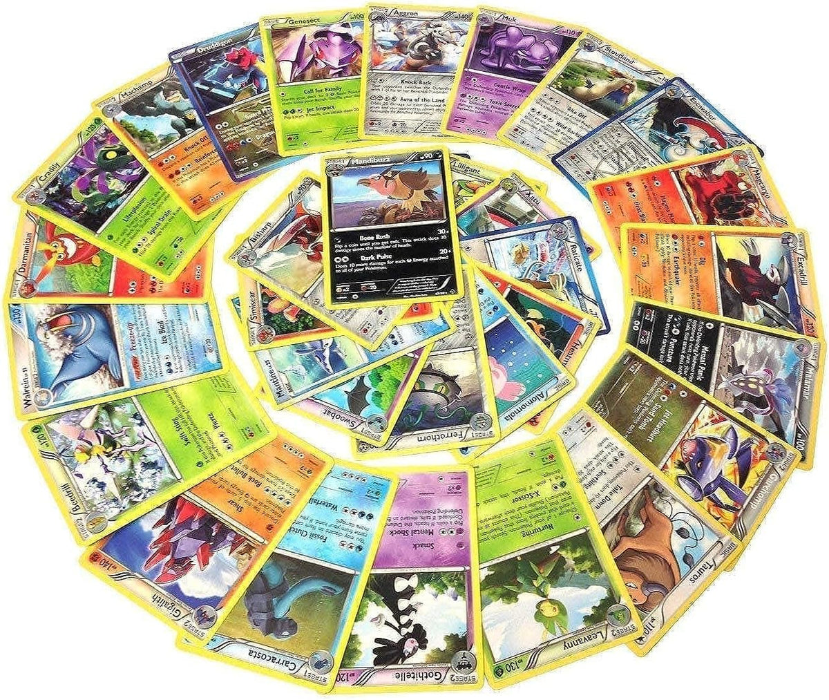 Rare Pokemon Cards with 100 HP or Higher (Assorted Lot with No Duplicates)
